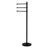 Allied Brass Matte Black Freestanding Towel Rack