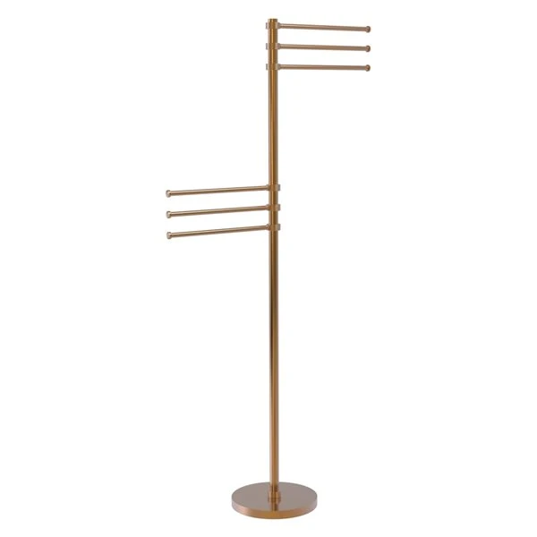 Allied Brass Brushed Bronze Freestanding Towel Stand With 6 Pivoting 12-in Arms 3 Allied Brass Brushed Bronze Freestanding Towel Stand With 6 Pivoting 12-in Arms