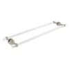 Allied Brass Pacific Beach 30-in Back To Back Shower Door Towel Bar With Twisted Accents In Polished Nickel