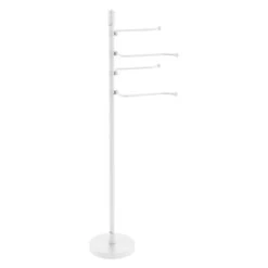 Allied Brass Soho Matte White Freestanding Towel Rack