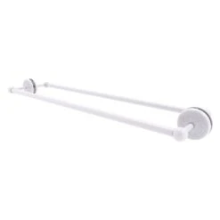 Allied Brass Monte Carlo 30-in Back To Back Shower Door Towel Bar In Matte White