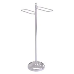 Allied Brass Traditional Satin Chrome Freestanding Towel Rack