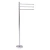 Allied Brass Satin Chrome Freestanding Towel Rack With 3 Pivoting 12-in Arms