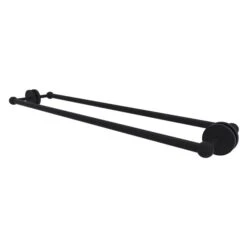 Allied Brass Prestige Skyline 30-in Back To Back Shower Door Towel Bar In Matte Black