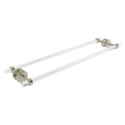Allied Brass Clearview 30-in Back To Back Shower Door Towel Bar In Polished Nickel