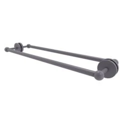 Allied Brass Prestige Skyline Matte Grey 24-in Back To Back Shower Door Towel Bar