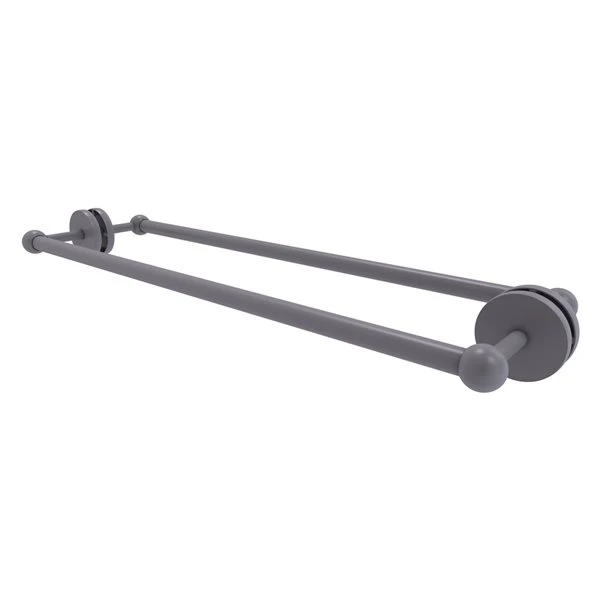 Allied Brass Prestige Skyline Matte Grey 24-in Back To Back Shower Door Towel Bar 3 Allied Brass Prestige Skyline Matte Grey 24-in Back To Back Shower Door Towel Bar