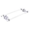 Allied Brass Clearview Matte White 18-in Back To Back Shower Door Towel Bar With Twisted Accents