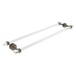 Allied Brass Pacific Grove Antique Brass 30-in Back To Back Shower Door Towel Bar
