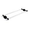 Allied Brass Pacific Beach Matte Black 24-in Back To Back Shower Door Towel Bar With Dotted Accents