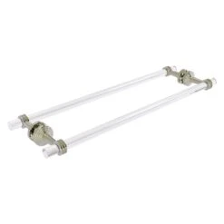 Allied Brass Pacific Beach Polished Nickel 24-in Back To Back Shower Door Towel Bar With Dotted Accents