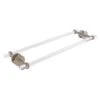 Allied Brass Clearview Antique Pewter 24-in Back To Back Shower Door Towel Bar With Twisted Accents