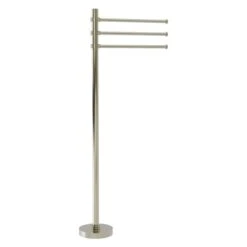 Allied Brass Polished Nickel Towel Stand With 3 Pivoting 12-in Arms