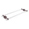 Allied Brass Pacific Beach Antique Copper 24-in Back To Back Shower Door Towel Bar With Grooved Accents