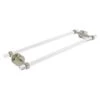 Allied Brass Clearview Polished Nickel 24-in Back To Back Shower Door Towel Bar With Grooved Accents