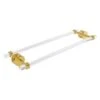 Allied Brass Clearview Polished Brass 24-in Back To Back Shower Door Towel Bar With Dotted Accents