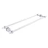 Allied Brass Pacific Grove Satin Chrome 30-in Back To Back Shower Door Towel Bar With Grooved Accents
