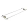 Allied Brass Pacific Grove Polished Nickel 30-in Back To Back Shower Door Towel Bar With Grooved Accents