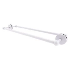 Allied Brass Prestige Skyline Matte White 24-in Back To Back Shower Door Towel Bar