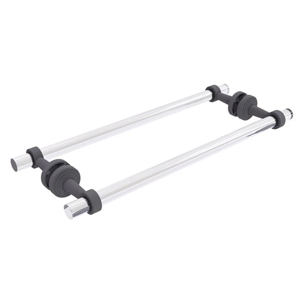 Allied Brass Pacific Beach Matte Grey 18-in Back To Back Shower Door Towel Bar 3 Allied Brass Pacific Beach Matte Grey 18-in Back To Back Shower Door Towel Bar