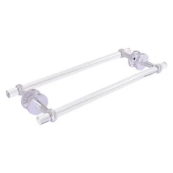 Allied Brass Clearview Satin Chrome 18-in Back To Back Shower Door Towel Bar With Twisted Accents