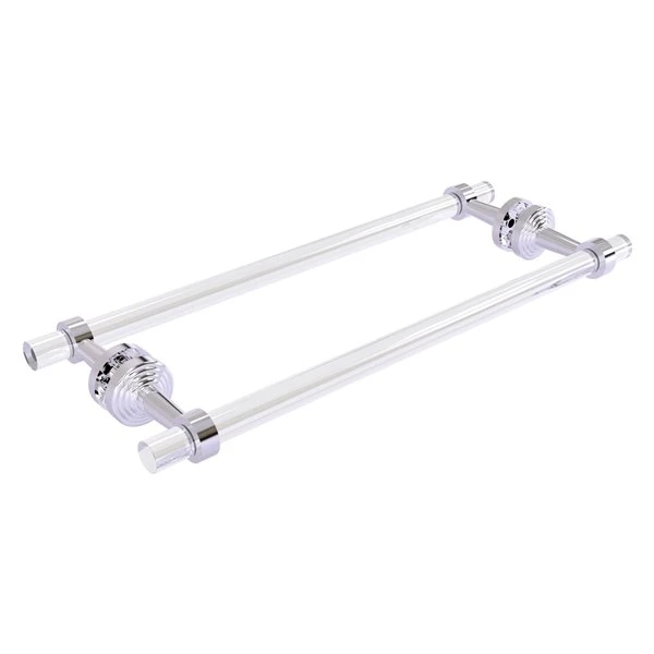 Allied Brass Pacific Beach Polished Chrome 18-in Back To Back Shower Door Towel Bar 3 Allied Brass Pacific Beach Polished Chrome 18-in Back To Back Shower Door Towel Bar