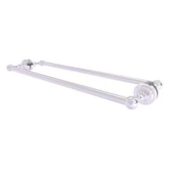 Allied Brass Dottingham Satin Chrome 24-in Back To Back Shower Door Towel Bar