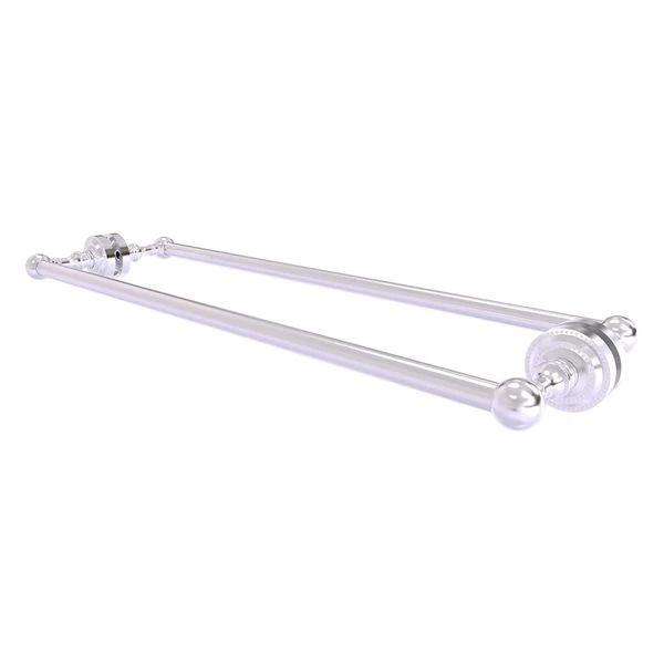 Allied Brass Dottingham Satin Chrome 24-in Back To Back Shower Door Towel Bar 3 Allied Brass Dottingham Satin Chrome 24-in Back To Back Shower Door Towel Bar