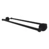 Allied Brass Prestige Skyline Matte Black 24-in Back To Back Shower Door Towel Bar