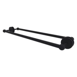 Allied Brass Prestige Skyline Matte Black 24-in Back To Back Shower Door Towel Bar