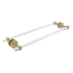 Allied Brass Clearview Satin Brass 24-in Back To Back Shower Door Towel Bar