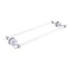 Allied Brass Clearview Matte White 24-in Back To Back Shower Door Towel Bar With Grooved Accents