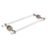 Allied Brass Pacific Beach Antique Pewter 18-in Back To Back Shower Door Towel Bar With Twisted Accents