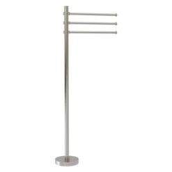 Allied Brass Satin Nickel Towel Stand With 3 Pivoting 12-in Arms