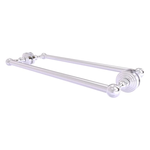 Allied Brass Waverly Place Satin Chrome 18-in Double Shower Door Towel Bar 3 Allied Brass Waverly Place Satin Chrome 18-in Double Shower Door Towel Bar