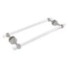Allied Brass Pacific Grove Satin Nickel 18-in Double Shower Door Towel Bar With Grooved Accents