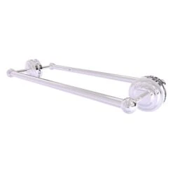 Allied Brass Que New Polished Chrome 18-in Double Shower Door Towel Bar