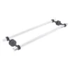 Allied Brass Pacific Grove Matte Grey 24-in Double Shower Door Towel Bar With Dotted Accents