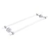 Allied Brass Pacific Grove Matte White 24-in Double Shower Door Towel Bar With Grooved Accents
