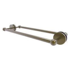 Allied Brass Prestige Skyline Antique Brass 18-in Double Shower Door Towel Bar