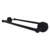 Allied Brass Monte Carlo Matte Black 18-in Double Shower Door Towel Bar
