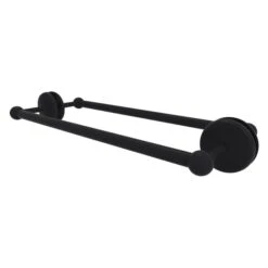 Allied Brass Monte Carlo Matte Black 18-in Double Shower Door Towel Bar