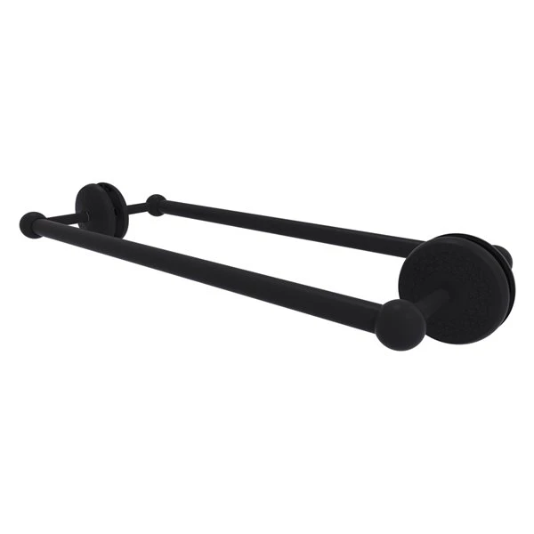 Allied Brass Monte Carlo Matte Black 18-in Double Shower Door Towel Bar 3 Allied Brass Monte Carlo Matte Black 18-in Double Shower Door Towel Bar