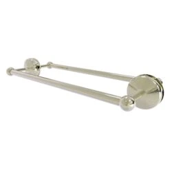 Allied Brass Monte Carlo Polished Nickel 18-in Double Shower Door Towel Bar