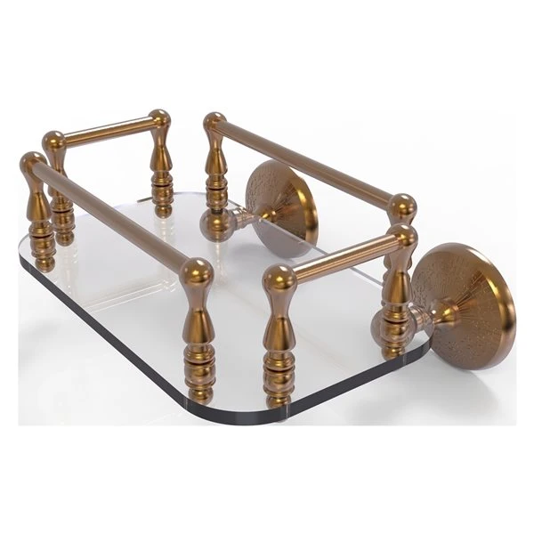Allied Brass Monte Carlo Brushed Bronze Wall Mount Glass Bathroom Shelf 3 Allied Brass Monte Carlo Brushed Bronze Wall Mount Glass Bathroom Shelf