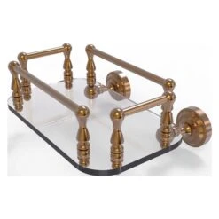 Allied Brass Dottingham Brushed Bronze Wall Mount Glass Bathroom Shelf