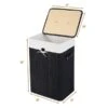 Costway 24-in Black Bamboo Laundry Basket -Allied Brass Sales Store 330962396 AlternateImage1 l