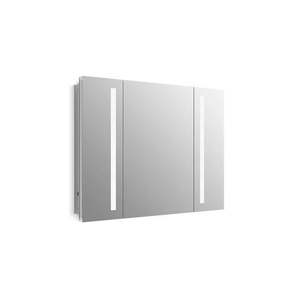 KOHLER Verdera 40-in X 30-in Lighted LED Surface/Recessed Mirrored Rectangular Medicine Cabinet - Outlet Included 3 KOHLER Verdera 40-in X 30-in Lighted LED Surface/Recessed Mirrored Rectangular Medicine Cabinet - Outlet Included