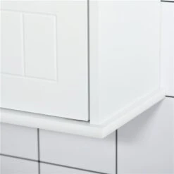 Kleankin 21.75-in X 23.5-in Surface White Mirrored Rectangular Medicine Cabinet