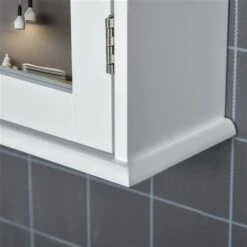 Kleankin 16.25-in X 23.5-in Surface White Mirrored Rectangular Medicine Cabinet -Allied Brass Sales Store 330974852 AlternateImage4 l